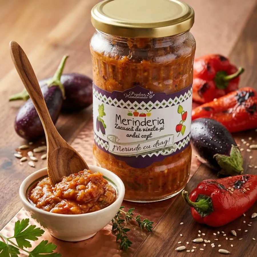 Zacusca de vinete si ardei copt