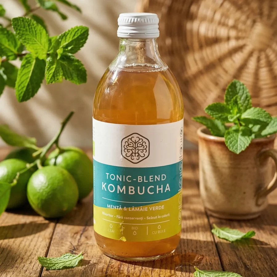 Kombucha menta si lamaie verde