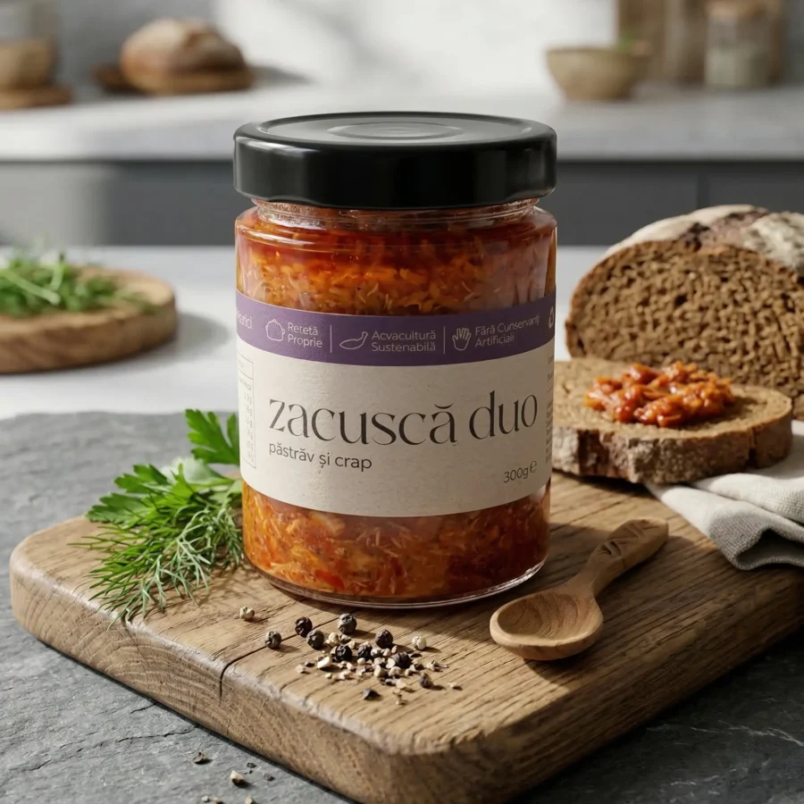 Zacusca duo pastrav si crap