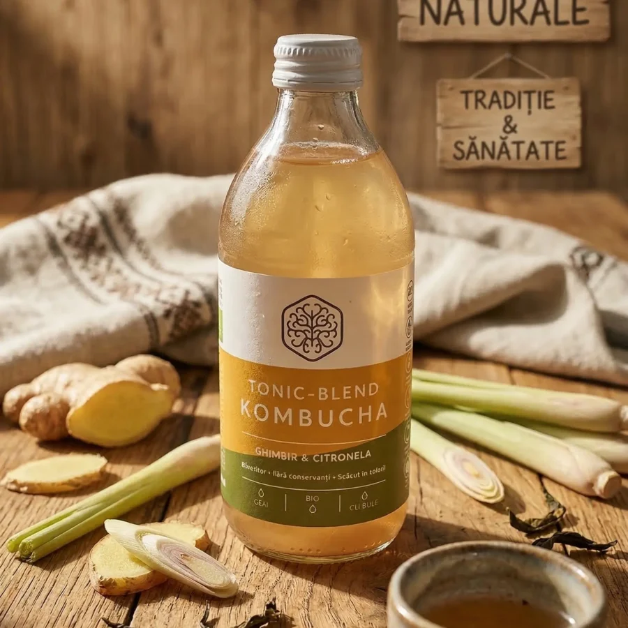 Kombucha ghimbir si citronela