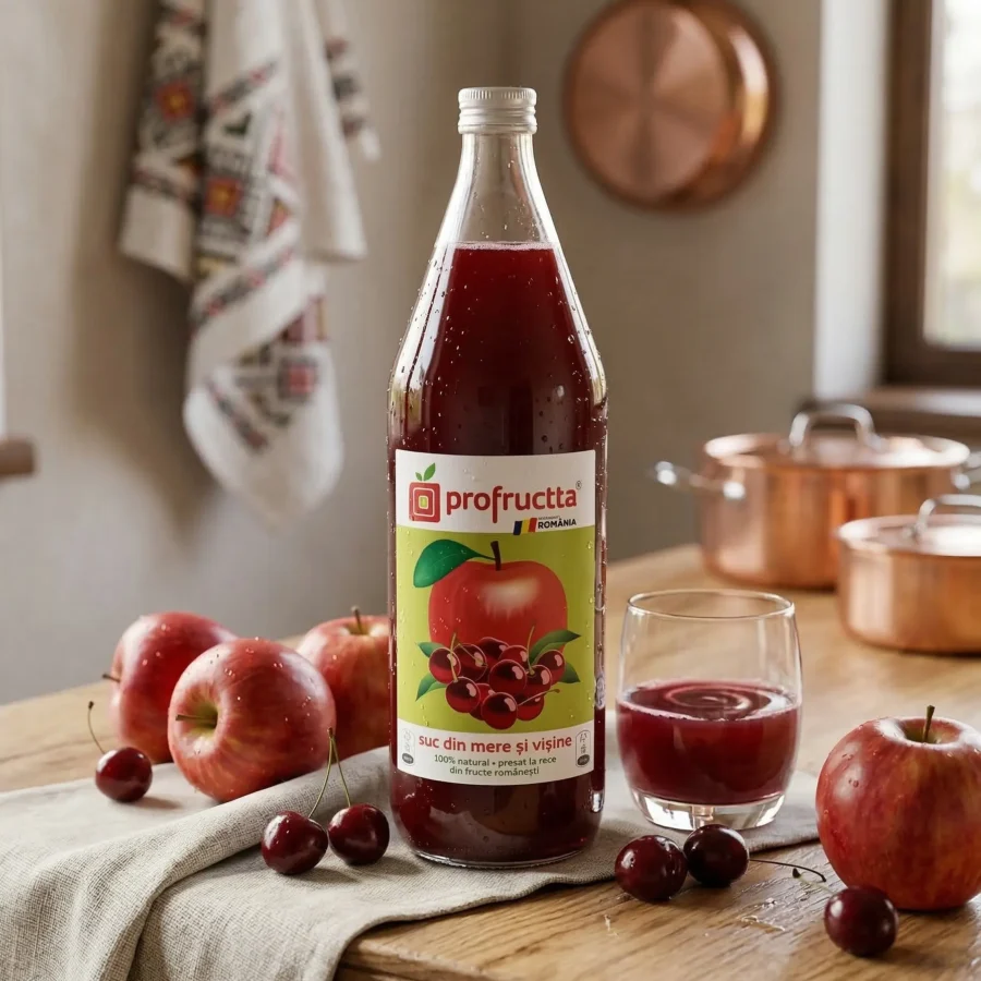 Suc din mere si visine 1000 ml