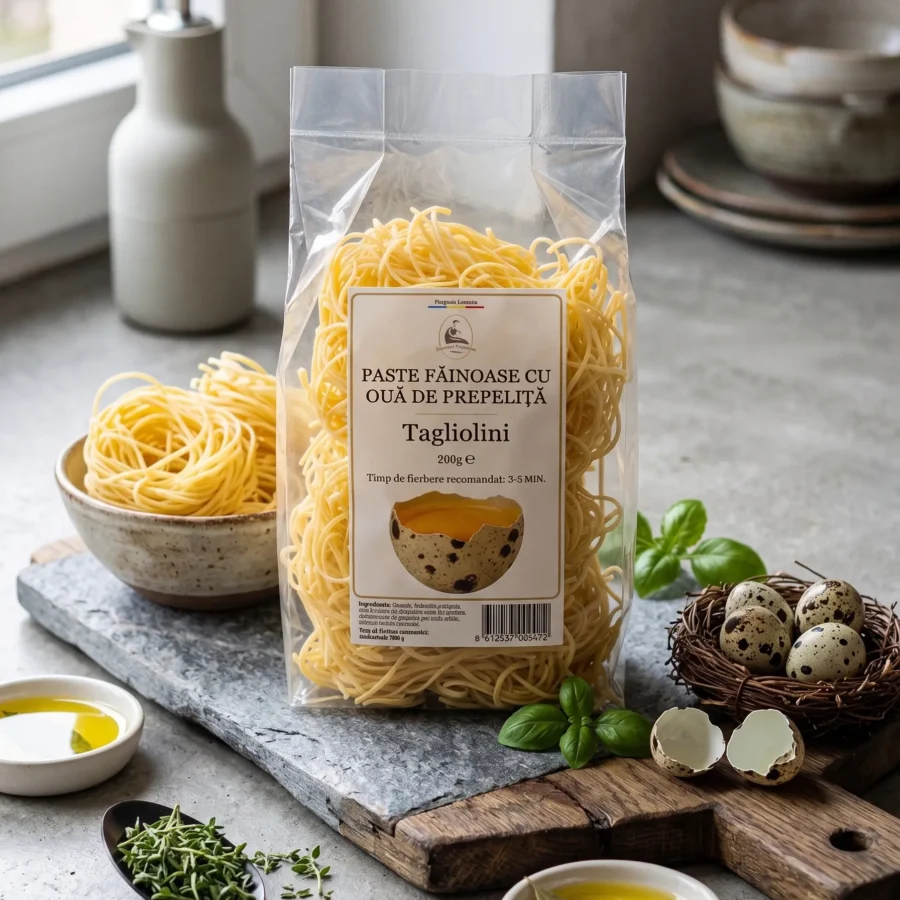 Paste fainoase cu oua de prepelita - Tagliolini
