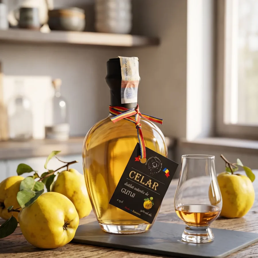 Distilat autentic din gutui 50% Alc. 250 ml