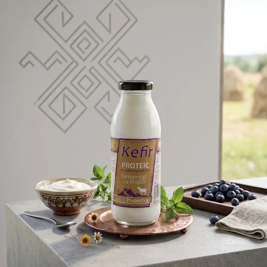 Kefir probiotic fermentat cu drojdii