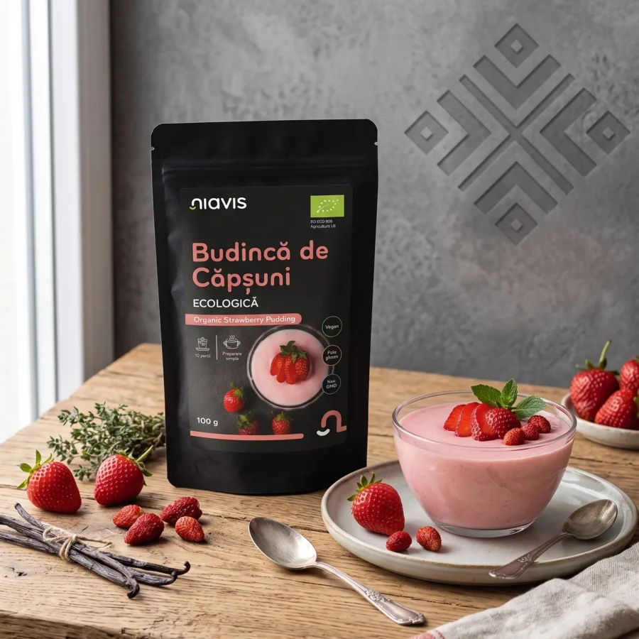 Budinca de capsuni fara gluten